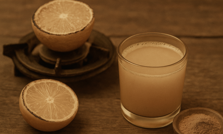 xarope natural de laranja com açafrao